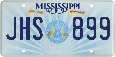 MS license plate JHS899