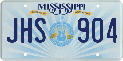 MS license plate JHS904
