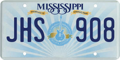 MS license plate JHS908