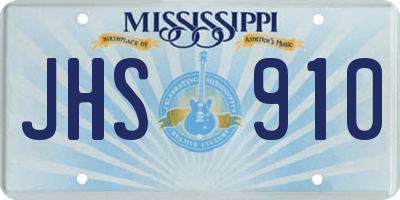 MS license plate JHS910