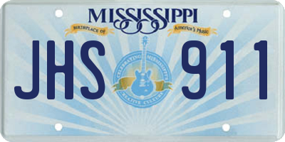 MS license plate JHS911