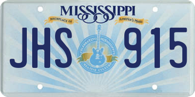 MS license plate JHS915