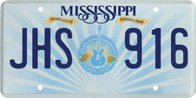 MS license plate JHS916