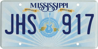 MS license plate JHS917