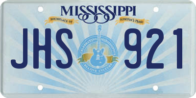MS license plate JHS921