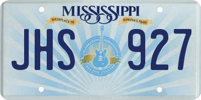 MS license plate JHS927