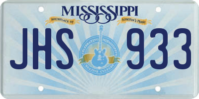 MS license plate JHS933