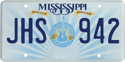 MS license plate JHS942