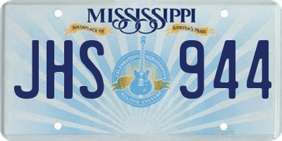 MS license plate JHS944