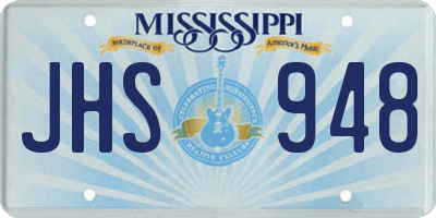 MS license plate JHS948