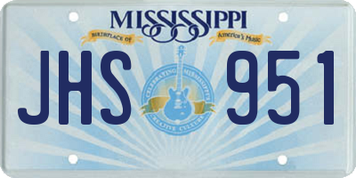 MS license plate JHS951