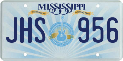 MS license plate JHS956