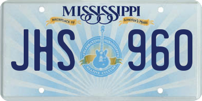 MS license plate JHS960