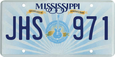 MS license plate JHS971
