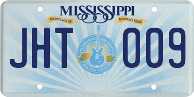 MS license plate JHT009