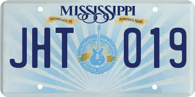 MS license plate JHT019