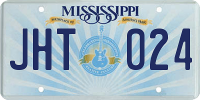 MS license plate JHT024