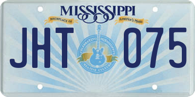 MS license plate JHT075