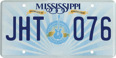 MS license plate JHT076