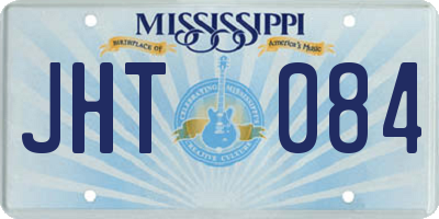MS license plate JHT084