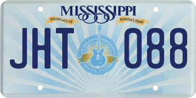 MS license plate JHT088