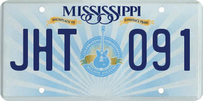 MS license plate JHT091
