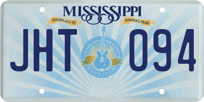 MS license plate JHT094