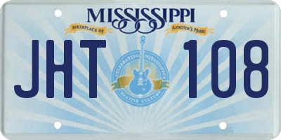 MS license plate JHT108