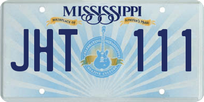 MS license plate JHT111
