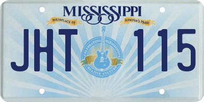 MS license plate JHT115