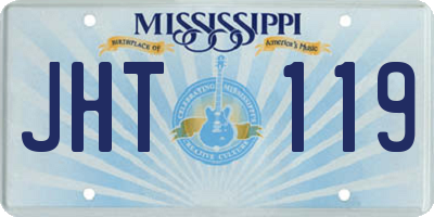 MS license plate JHT119