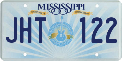 MS license plate JHT122