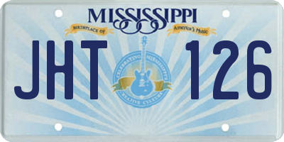 MS license plate JHT126