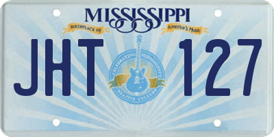 MS license plate JHT127