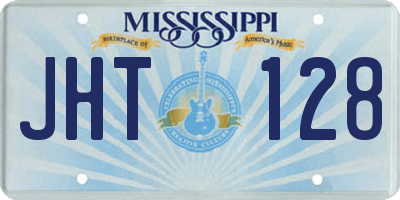 MS license plate JHT128