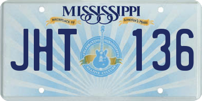 MS license plate JHT136