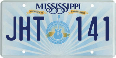 MS license plate JHT141
