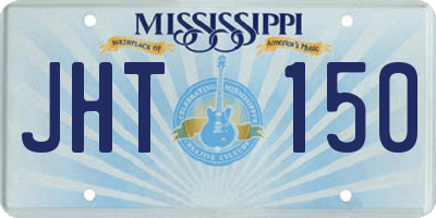 MS license plate JHT150