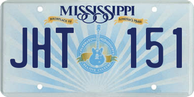 MS license plate JHT151