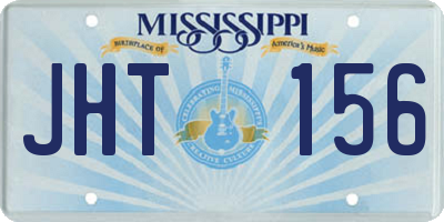 MS license plate JHT156