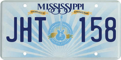 MS license plate JHT158