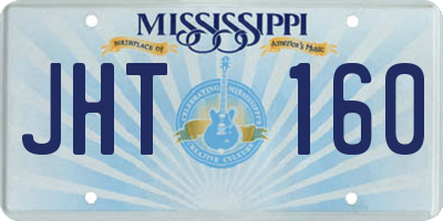 MS license plate JHT160