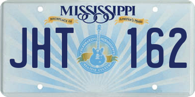 MS license plate JHT162