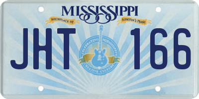 MS license plate JHT166