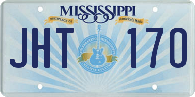 MS license plate JHT170