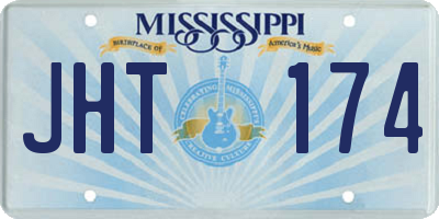 MS license plate JHT174