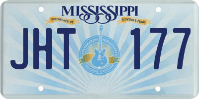 MS license plate JHT177