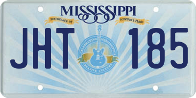 MS license plate JHT185