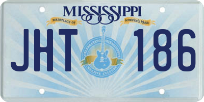 MS license plate JHT186
