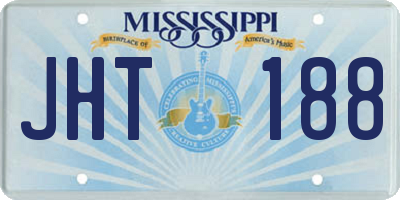 MS license plate JHT188
